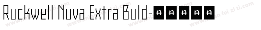 Rockwell Nova Extra Bold字体转换